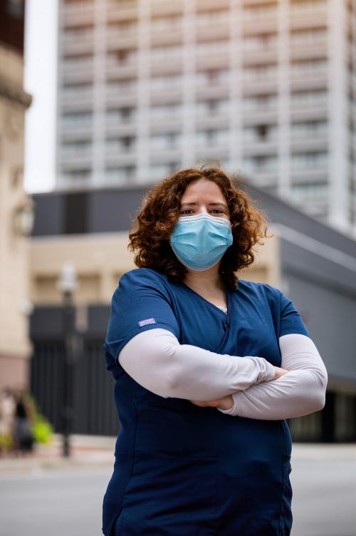 Shanna Dell'10 opted to take a clinical post during the pandemic so she could care for sick peopl...